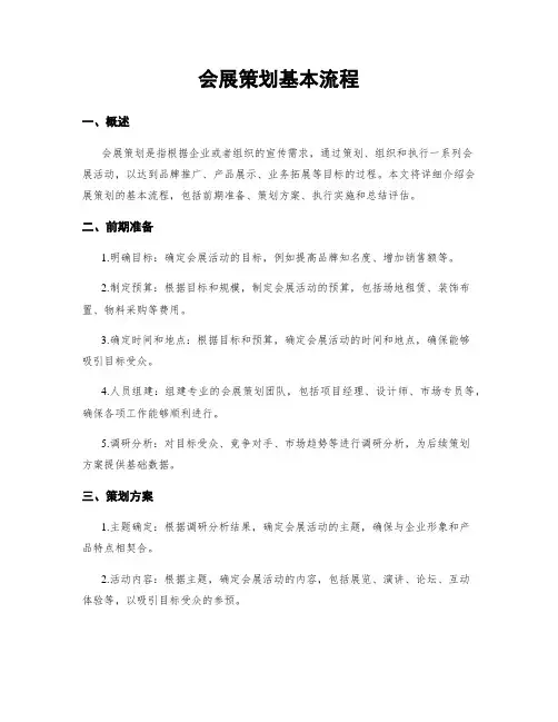 会展策划基本流程