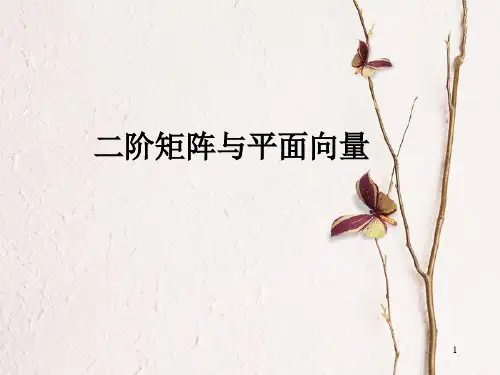 江苏省南通市高中数学 矩阵的概念及二阶矩阵与平面向量的乘法课件 新人教A版选修4-2