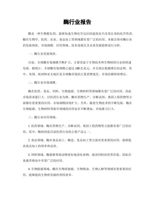 酶行业报告