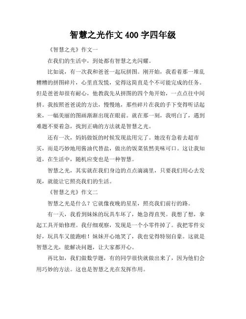智慧之光作文400字四年级