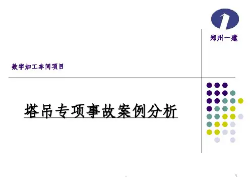 塔吊专项事故案例分析ppt课件