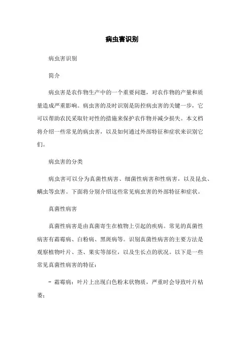 病虫害识别