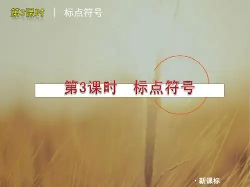 中考语文课件-2018届中考语文标点符号 最新