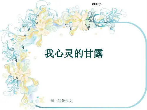 初二写景作文《我心灵的甘露》800字(共10页PPT)