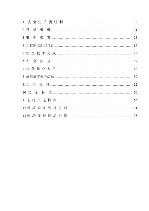 四川安全资料--13本台帐(资料全)