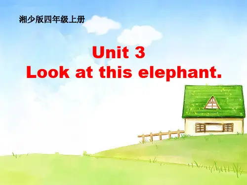 湘少版Unit3Lookattheelephant.课件