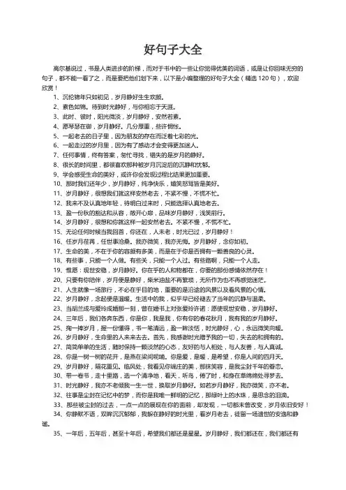 好句子大全（精选120句）