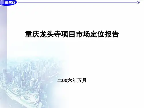 某房地产公司项目市场定位报告模板ppt