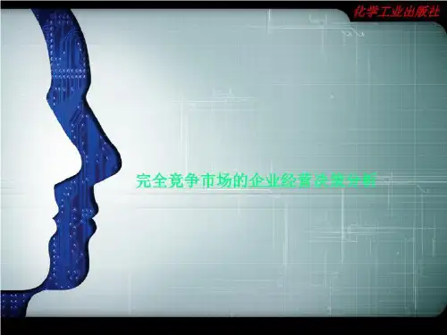 完全竞争市场的企业经营决策分析