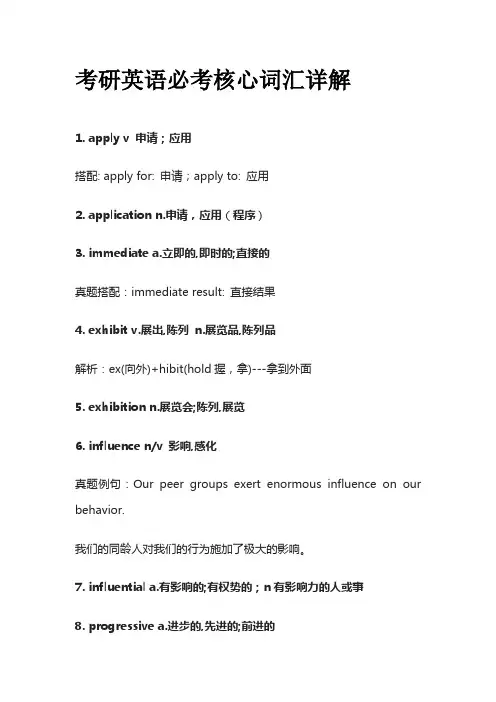 考研英语必考核心词汇详解apply
