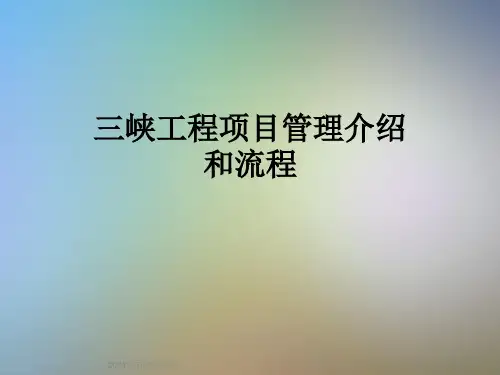 三峡工程项目管理介绍和流程