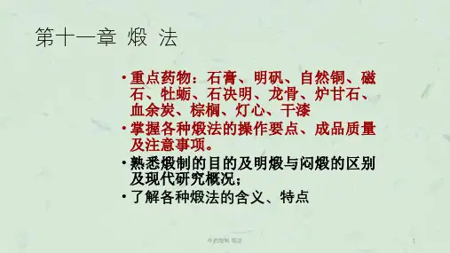 中药炮制 煅法课件