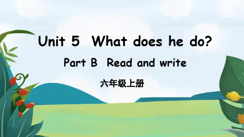 六年级英语上册教学课件《Unit-5-What-does-he-do》Part-B第3课时