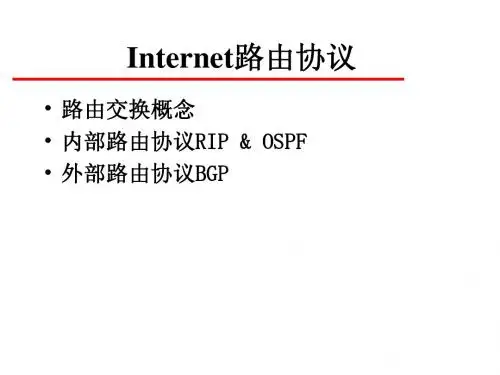 路由协议