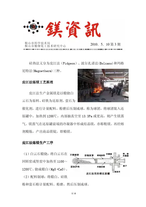 皮江法炼镁工艺原理
