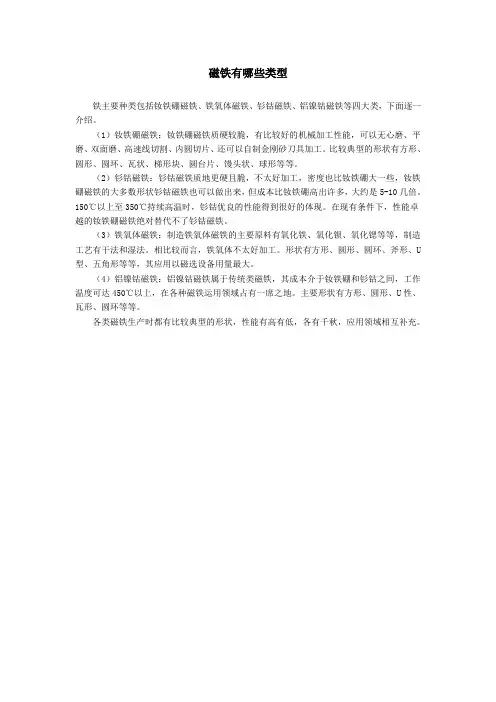 磁铁有哪些类型.