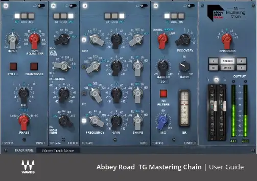 Abbey Road TG Mastering Chain 用户指南说明书