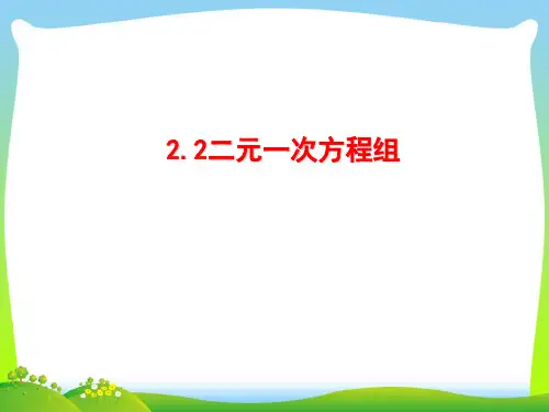 【最新】浙教版七年级数学下册第二章《二元一次方程组》精品课件3.ppt