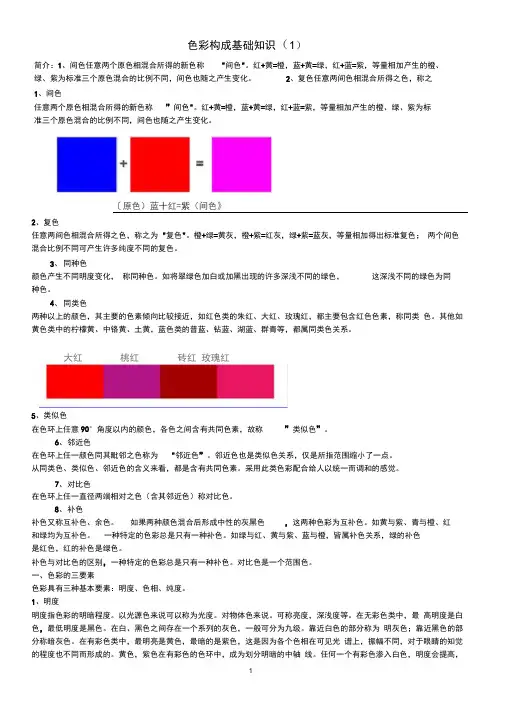 (完整版)色彩构成基础知识