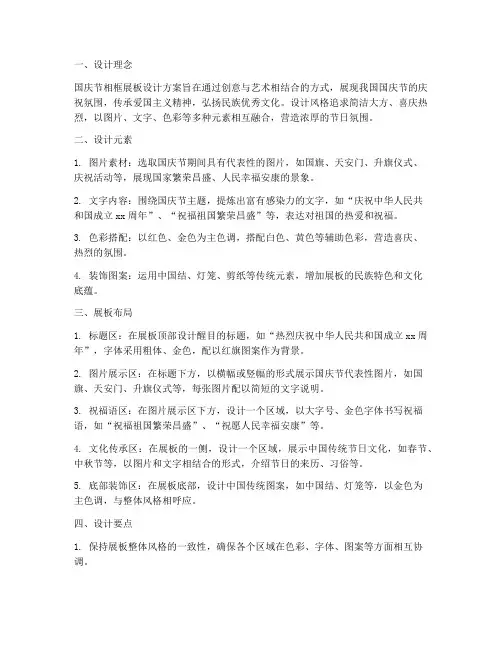 国庆节相框展板设计方案