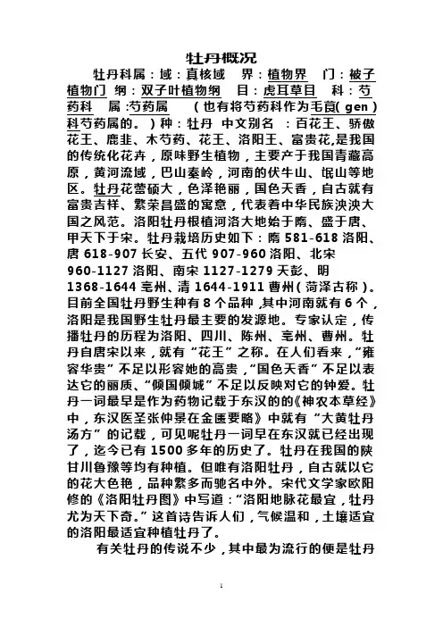 牡丹概况