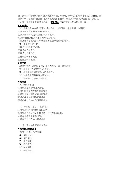 教资综合素质必背