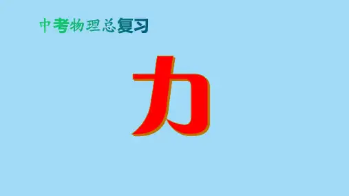 2020年中考物理总复习课件：力(共45张PPT)