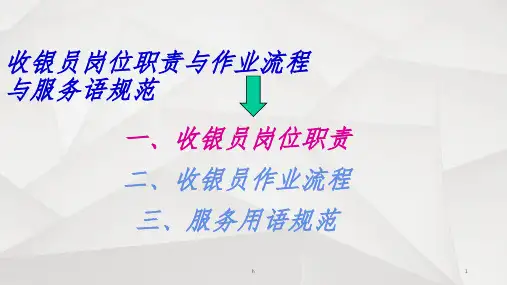 PPT-收银员岗位职责与作业流程与服务语规范
