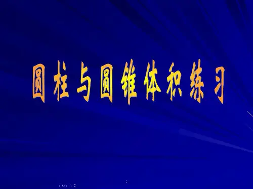 【小学数学】圆柱与圆锥体积练习ppt课件