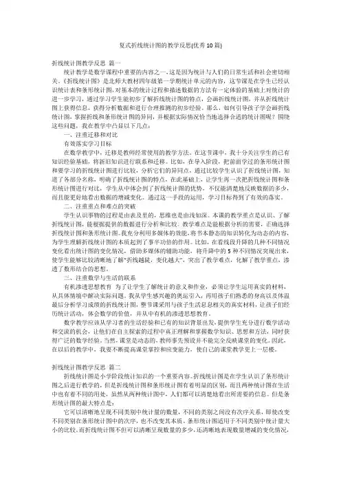 复式折线统计图的教学反思(优秀10篇)