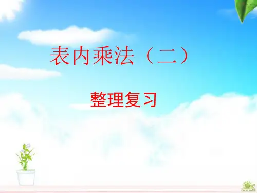 表内乘法(二)复习