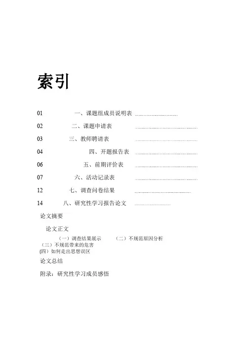 研究性学习高中生的服装与审美讲解