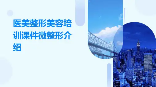 医美整形美容培训课件微整形介绍