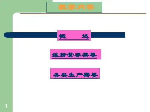 营养需要与饲养标准ppt课件