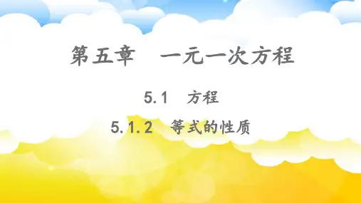5.1.2等式的性质 课件(共13张PPT) 2024-2025学年人教版数学七年级上册