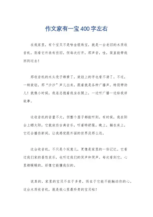 作文家有一宝400字左右