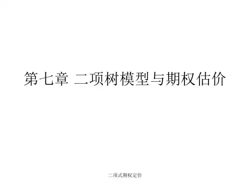 二项式期权定价课件
