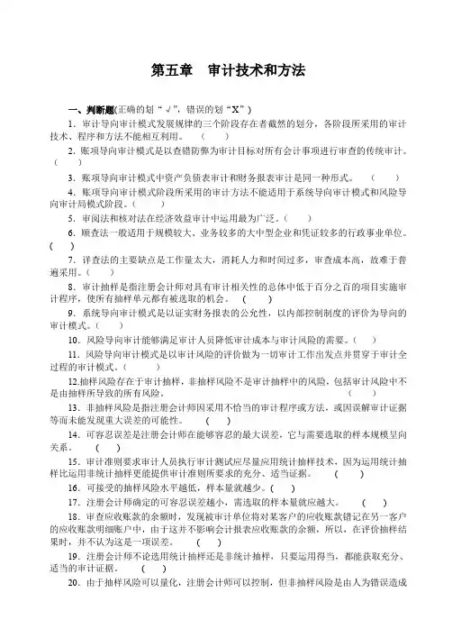 第五章审计技术和方法