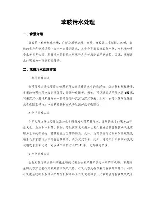 苯胺污水处理