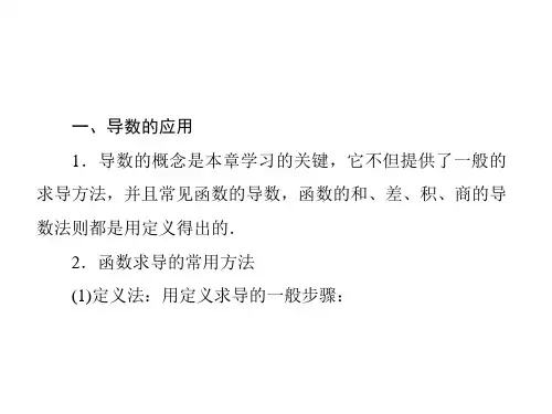 导数及其应用章末总结课件