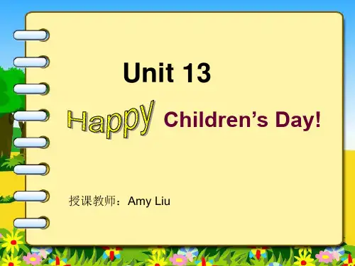 剑桥英语一级下课件Unit13