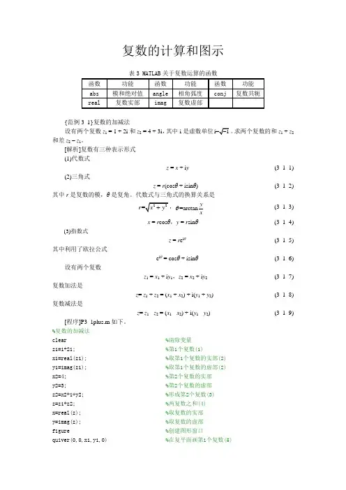 MATLAB可视化方法和技巧13复数的计算和图示