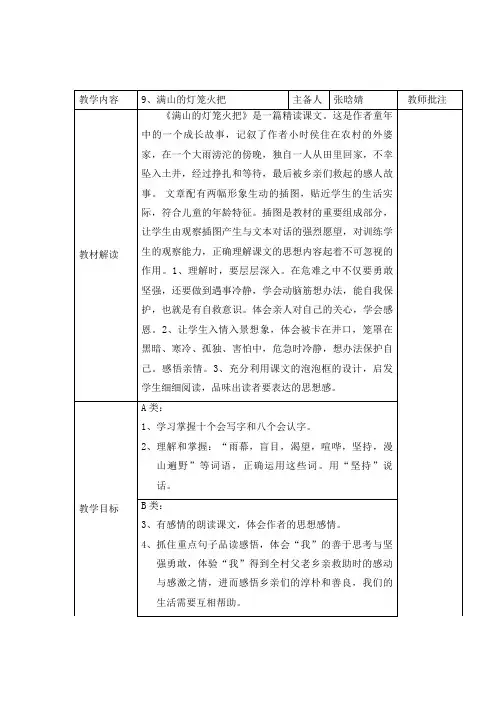 满山的灯笼火把
