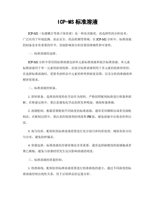 ICP-MS标准溶液