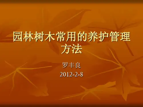 园林树木常用的养护管理方法