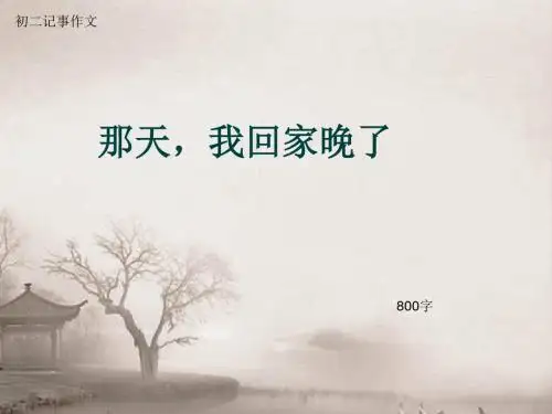 初二记事作文《那天,我回家晚了》800字(总11页PPT)