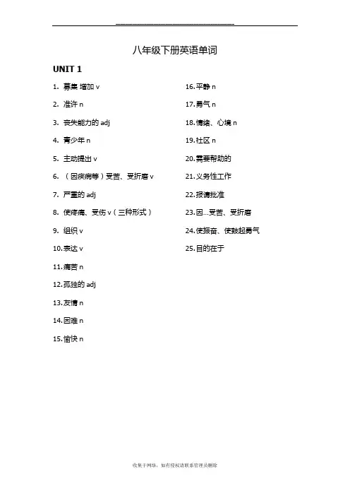 最新沪教牛津版八年级下册英语单词汇总