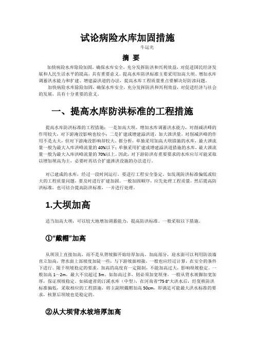 水库加固方案
