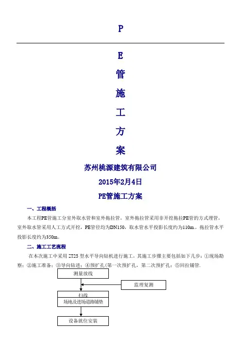 拖拉管现场施工方法