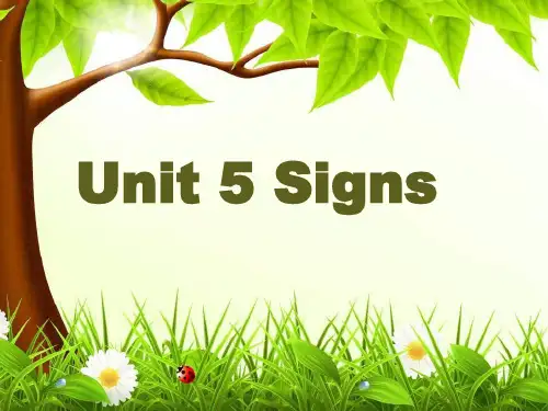 译林版英语六年级上册第五单元SignsGrammarFuntime